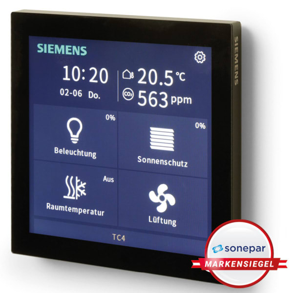 SIEMENS - MS! KNX Touch Control TC4, 4'' Touch Panel, schwarz