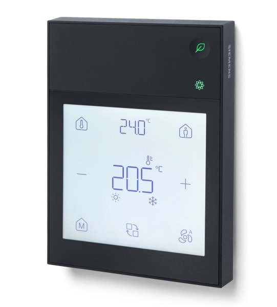 SIEMENS - Raumbediengerät, KNX, Temperatur, relative Feuchtigkeit und CO2, schwarz