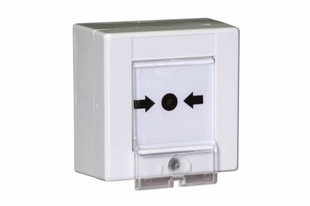 EATON CSA - Nottaster Aufputz IP54 weiß mit transparenter Plexiglasabdeckung