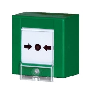 EATON CSA - Nottaster Aufputz IP54 grün mit transparenter Plexiglasabdeckung