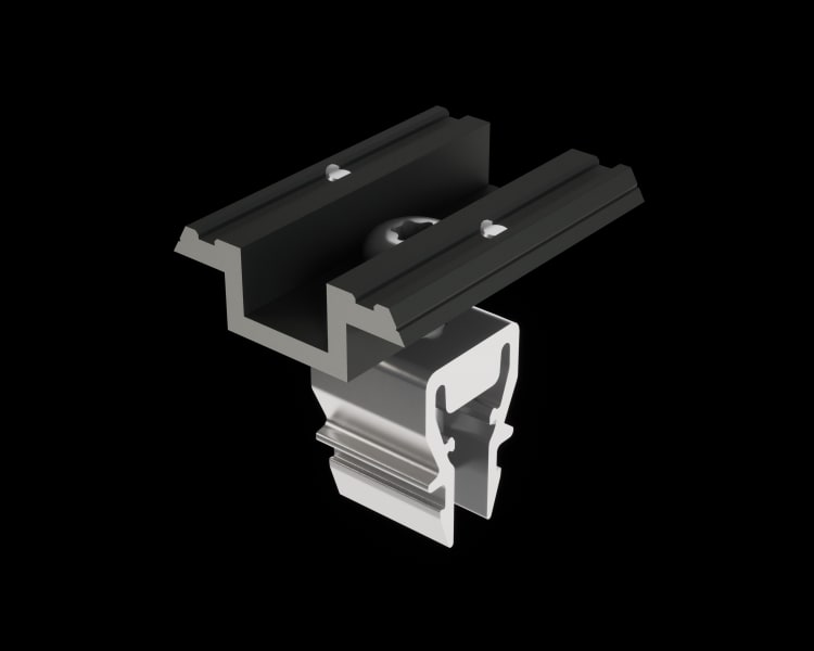 PREFA - PREVARIO Mitteklemme 28-37 mm, schwarz eloxiert