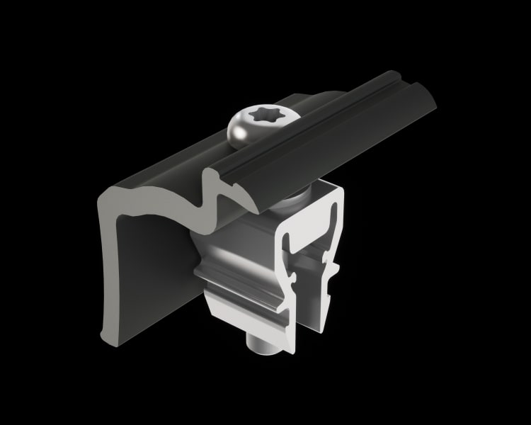 PREFA - PREVARIO Endklemme 37-47 mm, schwarz eloxiert