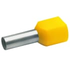 KLAUKE - Isolierte Zwillingsaderendhülsen, 2 x 6mm², Gelb, Länge 14mm, Cu, verzinnt