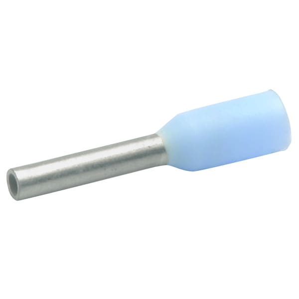 KLAUKE - Isolierte Aderendhülsen nach DIN, Farbcode 1, 0,25mm², Hellblau, Länge 6mm, Cu verz.