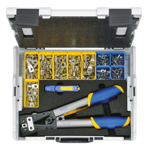 KLAUKE - L-BOXX aus Kunststoff mit einer Standardausstattung für die Elektroinstallation