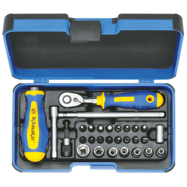 KLAUKE - Steckschlüssel-Bit-Set 1/4 Zoll, 28-teilig