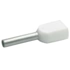 KLAUKE - Isolierte Zwillingsaderendhülsen, 2 x 0,5mm², Weiß, Länge 8mm, Cu, verzinnt
