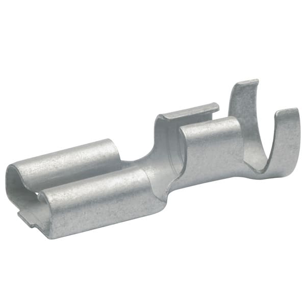KLAUKE - Flachsteckhülse nicht-isol., 6,3x0,8 mm mit Rastzunge, 0,5-1mm², CuZn verzinnt