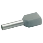 KLAUKE - Isolierte Zwillingsaderendhülsen, 2 x 0,75mm², Grau, Länge 8mm, Cu, verzinnt