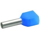 KLAUKE - Isolierte Zwillingsaderendhülsen, 2 x 2,5mm², Blau, Länge 13mm, Cu, verzinnt