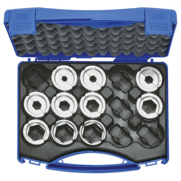 KLAUKE - Presseinsatzset 10-300mm² A22 im Kunststoffkoffer, 11-teilig, Serie 22