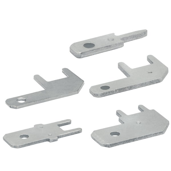 KLAUKE - Flachstecker nicht-isoliert zum Einlöten, 2,8x0,8 mm, CuZn verzinnt.
