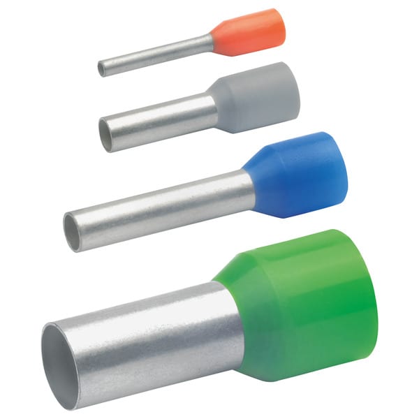 KLAUKE - Isolierte Aderendhülsen nach DIN, Farbcode 1, 4mm², Grau, Länge 10mm, Cu verz.