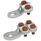 KLAUKE - Klemmkabelschuh, gestanzt, 6 - 10mm², M6, 2 Schrauben, blank