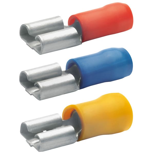 KLAUKE - Flachsteckhülse isoliert, 6,3x0,8 mm DIN 46245 Teil 3, 1,5-2,5mm²