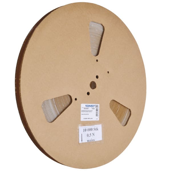 KLAUKE - Isolierte Aderendhülsen, Großspule, 0,5mm², Weiß, Länge 8mm, Cu, verzinnt