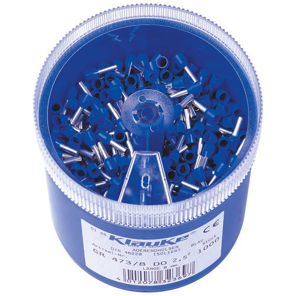 KLAUKE - Streudose mit isolierten Aderendhülsen 2,5mm²