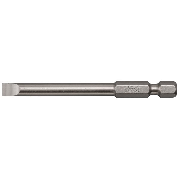 KLAUKE - Schlitz-Schrauber-Bit 1/4 Zoll, 1,0 x 5,5 x 73 mm