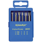 KLAUKE - Bit-Sortiment, 6-teilig, 1/4 Zoll, 73 mm