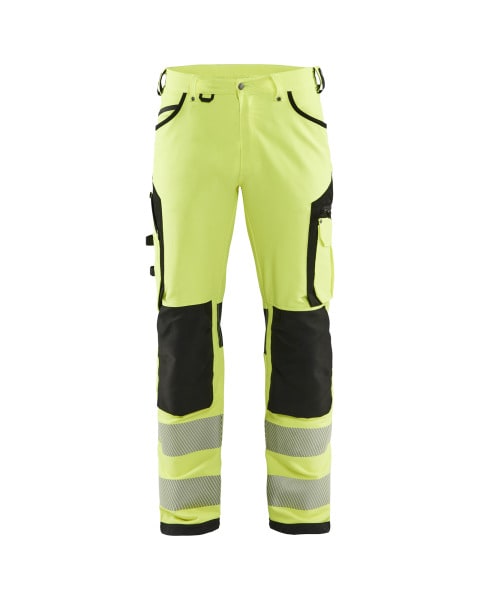 BLAKLAEDER - High Vis Arbeitshose 4-Wege-Stretch ohne Nageltaschen High Vis Gelb/Schwarz C44