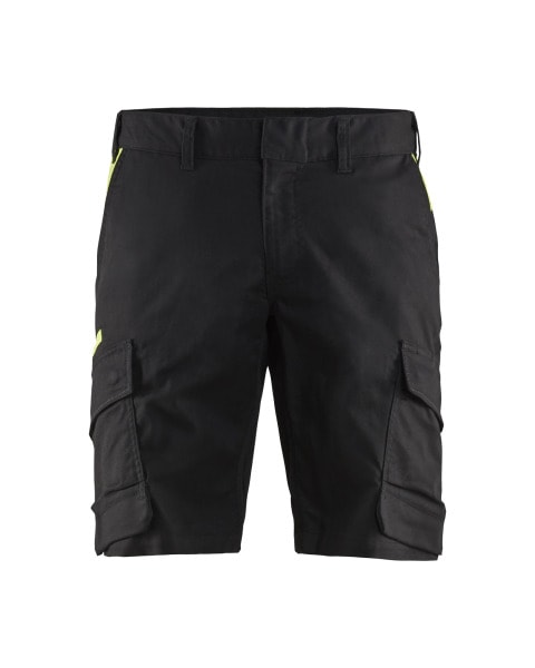 BLAKLAEDER - Industrie Shorts Stretch Schwarz/Gelb C50