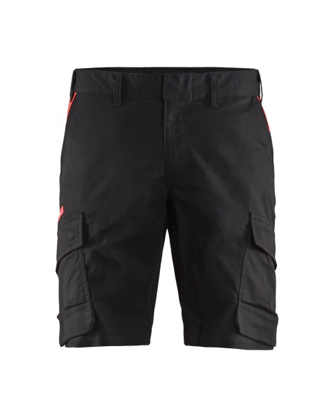BLAKLAEDER - Industrie Shorts Stretch Schwarz/Rot C48