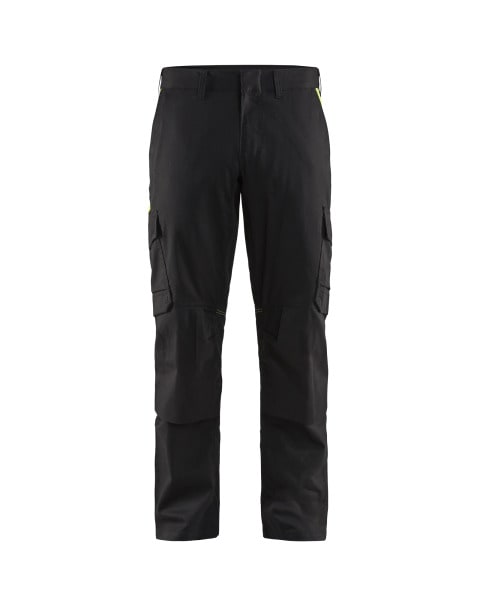 BLAKLAEDER - Industrie Arbeitshose Stretch mit Kniepolstertaschen Schwarz/Gelb D100