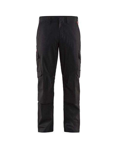 BLAKLAEDER - Industrie Arbeitshose Stretch mit Kniepolstertaschen Schwarz/Rot C150