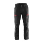 BLAKLAEDER - Service Arbeitshose mit Stretch Schwarz/Rot C60