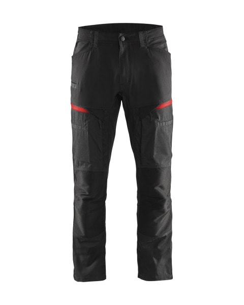 BLAKLAEDER - Service Arbeitshose mit Stretch Schwarz/Rot D96