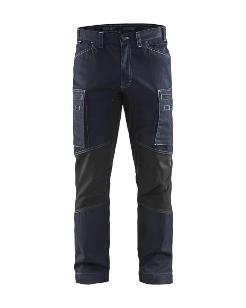 BLAKLAEDER - Service Arbeitshose Denim mit Stretch Marineblau/Schwarz D116