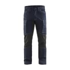 BLAKLAEDER - Service Arbeitshose Denim mit Stretch Marineblau/Schwarz C60