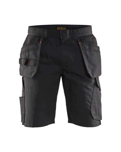 BLAKLAEDER - Service Shorts mit Nageltaschen Schwarz/Rot C52