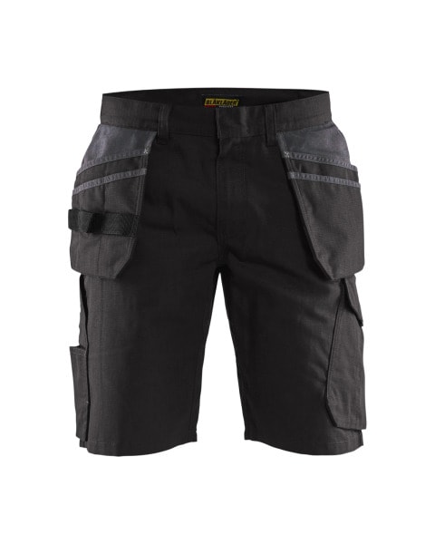 BLAKLAEDER - Service Shorts mit Nageltaschen Schwarz/Dunkelgrau C52
