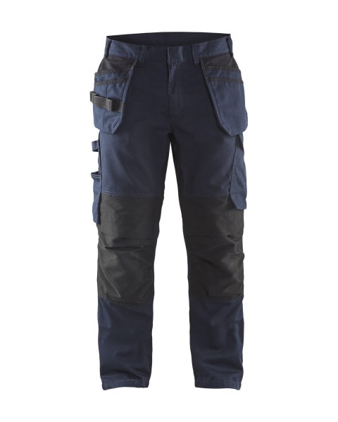 BLAKLAEDER - Service Arbeitshose mit Stretch und Nageltaschen Dunkel Marineblau/Schwarz C156