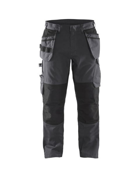 BLAKLAEDER - Service Arbeitshose mit Stretch und Nageltaschen Mittelgrau/Schwarz C156