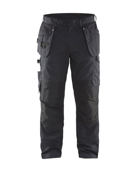 BLAKLAEDER - Service Arbeitshose mit Stretch und Nageltaschen Schwarz/Gelb C58
