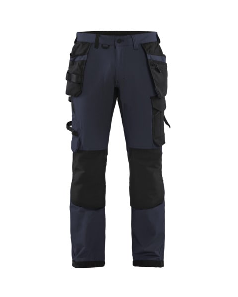 BLAKLAEDER - Handwerker Arbeitshose 4-Wege-Stretch Dunkel Marineblau/Schwarz C62