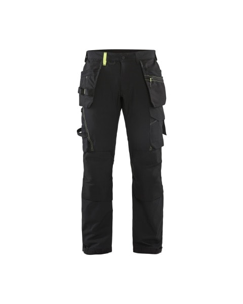 BLAKLAEDER - Handwerker Arbeitshose 4-Wege-Stretch Schwarz/Gelb D116