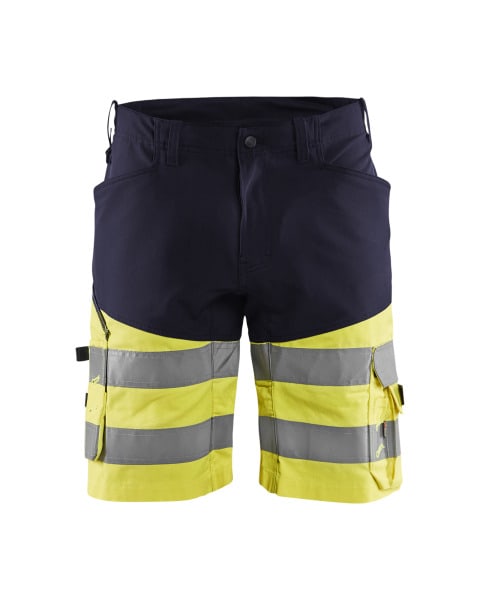 BLAKLAEDER - High Vis Shorts mit Stretch Marineblau/ High Vis Gelb C50
