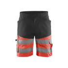 BLAKLAEDER - High Vis Shorts mit Stretch Schwarz/High Vis Rot C60