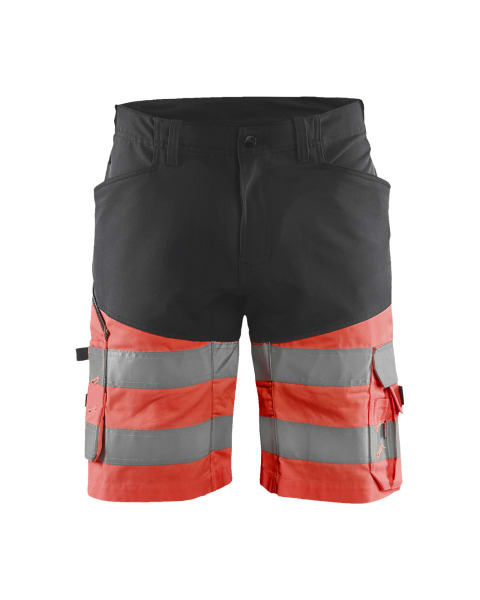BLAKLAEDER - High Vis Shorts mit Stretch Schwarz/High Vis Rot C54