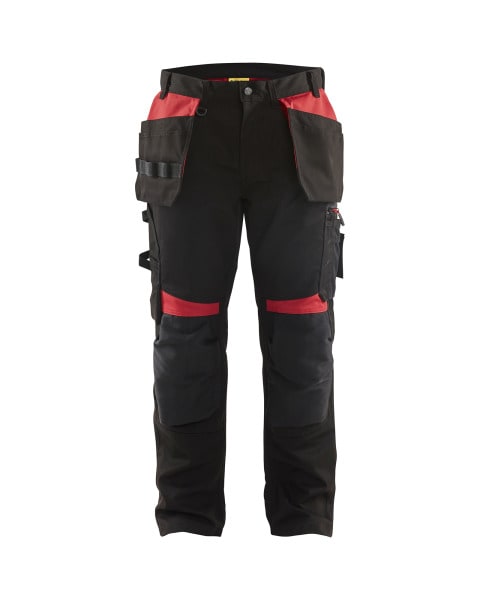 BLAKLAEDER - Handwerker Arbeitshose Schwarz/Rot C58