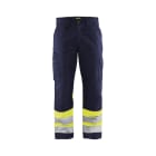 BLAKLAEDER - High Vis Arbeitshose Marineblau/ High Vis Gelb C46