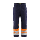 BLAKLAEDER - High Vis Arbeitshose Marineblau/Orange C44