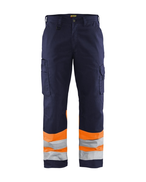 BLAKLAEDER - High Vis Arbeitshose Marineblau/Orange C46