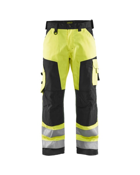 BLAKLAEDER - High Vis Arbeitshose ohne Nageltaschen High Vis Gelb/Schwarz D128