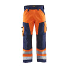 BLAKLAEDER - High Vis Arbeitshose ohne Nageltaschen High Vis Orange/Marineblau C58