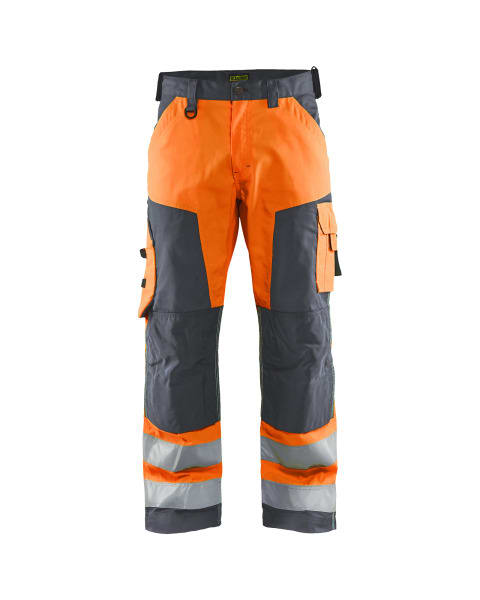 BLAKLAEDER - High Vis Arbeitshose ohne Nageltaschen High Vis Orange/Mittelgrau C60