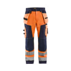BLAKLAEDER - High Vis Softshell Arbeitshose High Vis Orange/Marineblau C44